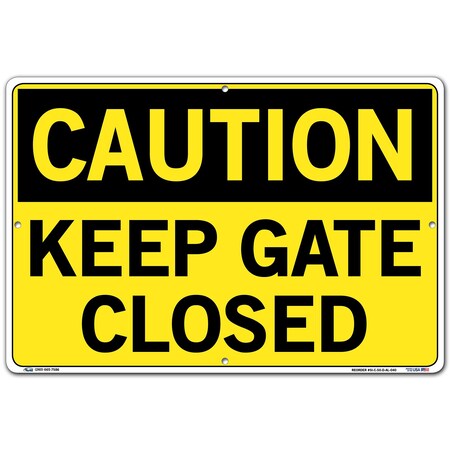 Vestil Aluminum Sign, 12-1/2" H, 18-1/2" W, Aluminum, Rectangle, English, SI-C-50-D-AL-040 SI-C-50-D-AL-040